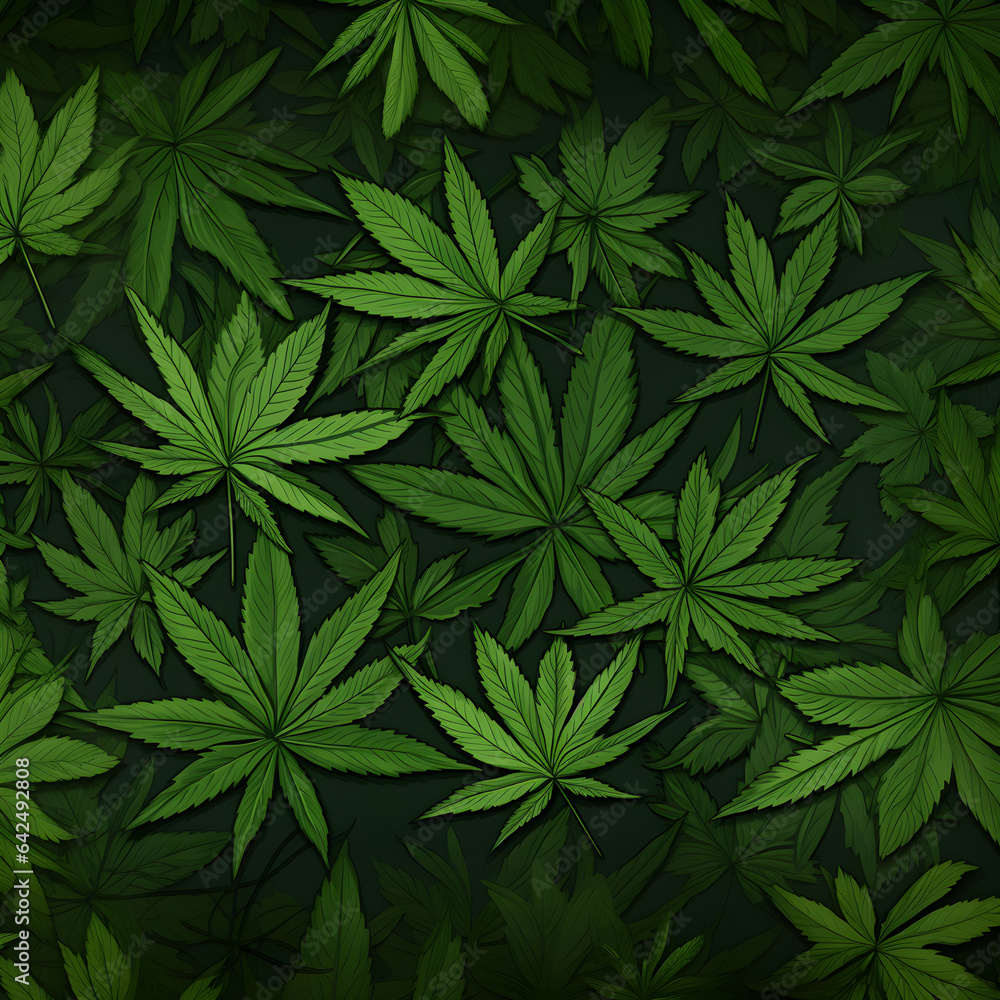 Cannabis Blätter Hintergrund - KI generiert Cannabis Blätter Hintergrund - KI generiert