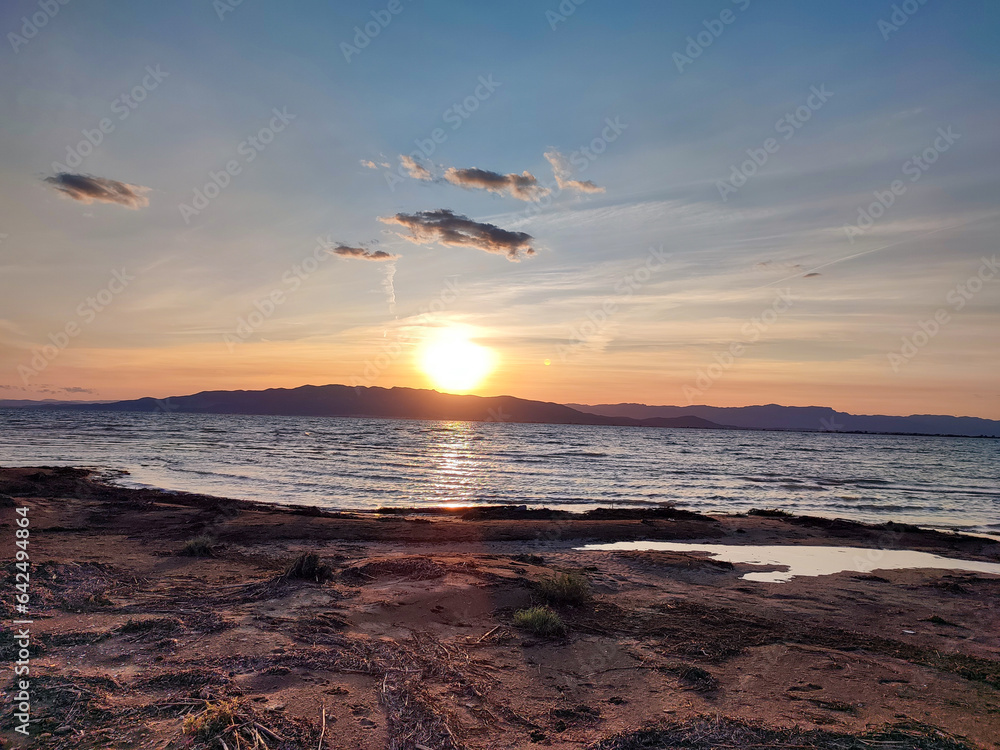 Beautiful sky on the beach in sunset Beautiful sky on the beach in sunset