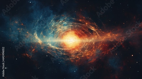 Cosmic Nebula Star Burst Illustrated Backdrop