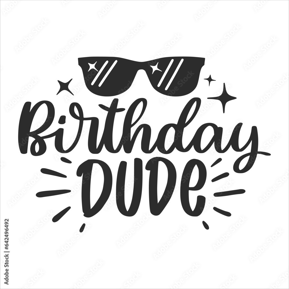 Fototapeta premium Birthday lettering quotes for poster and t-shirt design