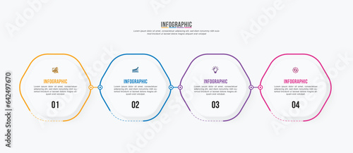 Infographic label design with creative round template design and 4-5-6 options or steps. Can be used for process diagram, presentations, workflow layout, banner, flow chart, info graph.