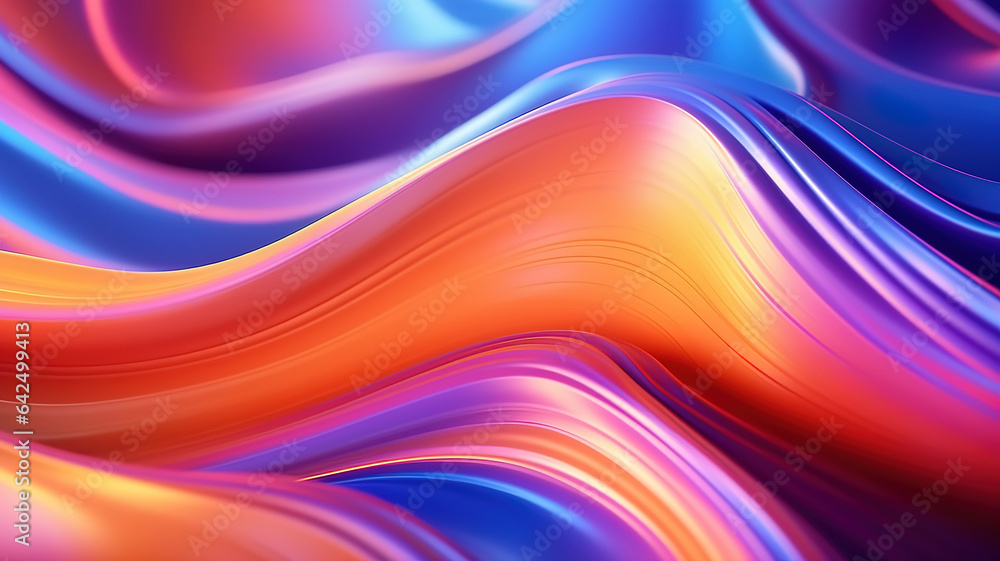 Fototapeta premium Colorful flow background. Generative ai