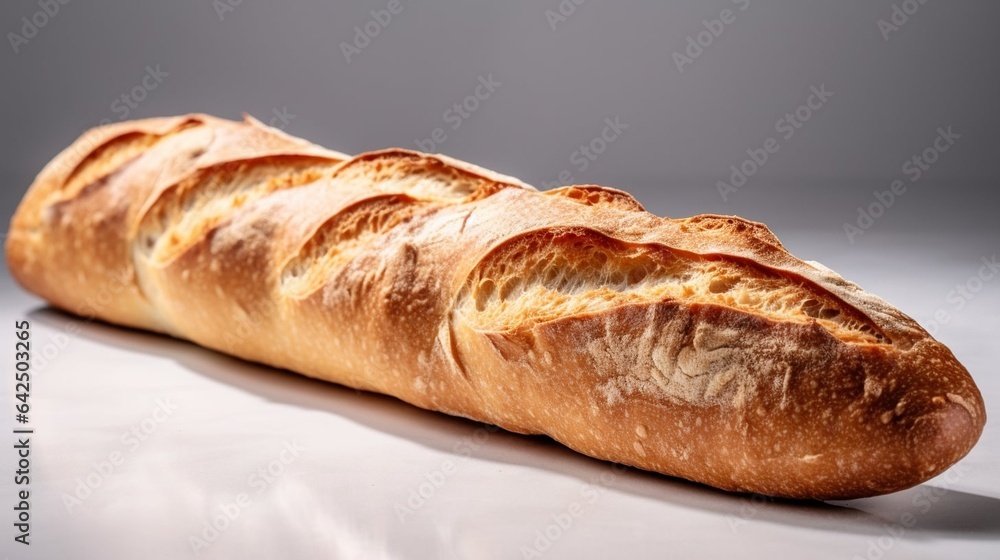 Close-up of a baguette AI Generative Close-up of a baguette AI Generative