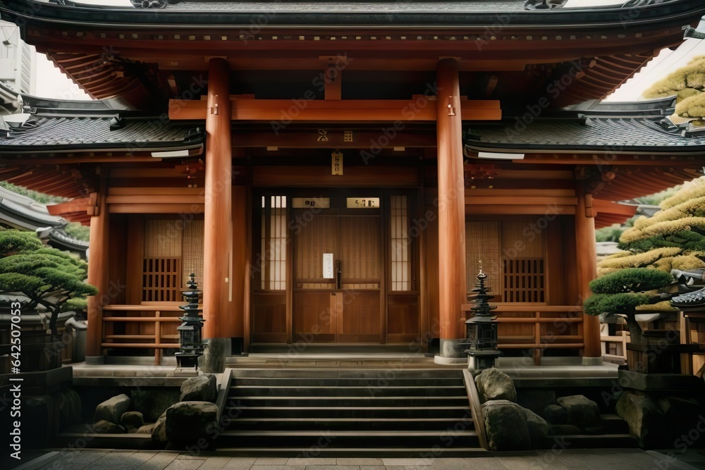 entrance to asian temple