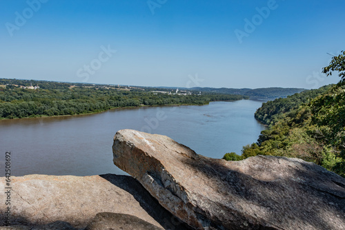 The North View of the Susquehanna River from Schulls Rock Overlook, Pennsylvania USA photo