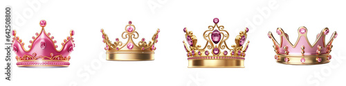 Princess Crown clipart collection, vector, icons isolated on transparent background