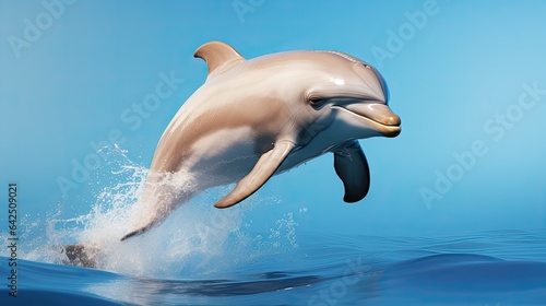 Funny leaping dolphin