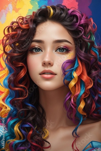 Vibrant hair girl