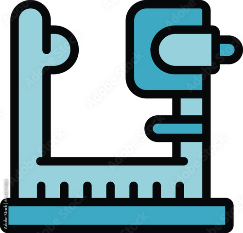 Device sight icon outline vector. Care lens. Optical health color flat