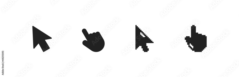 Cursor icon set. Digital mouse pointer symbols. Vector EPS 10