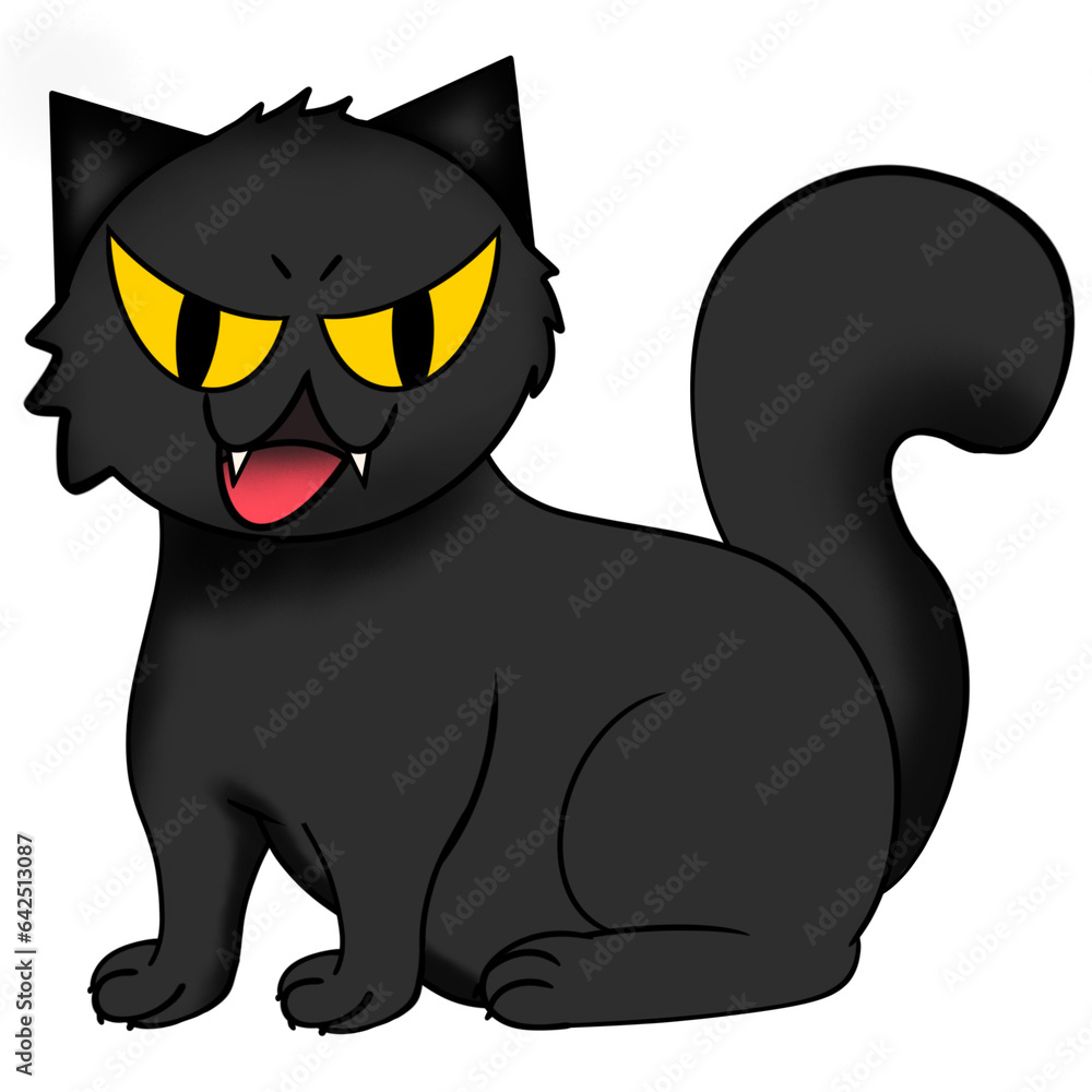 black cat cartoon Halloween hand drawing png black cat cartoon Halloween hand drawing png
