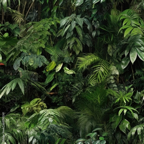 Seamless texture. Tropical jungle