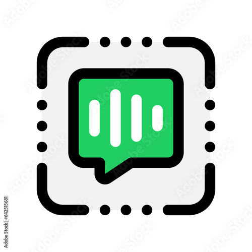 Editable speech recognition, voice scan vector icon. AI technology, artificial intelligence. Part of a big icon set family. Perfect for web and app interfaces, presentations, infographics, etc