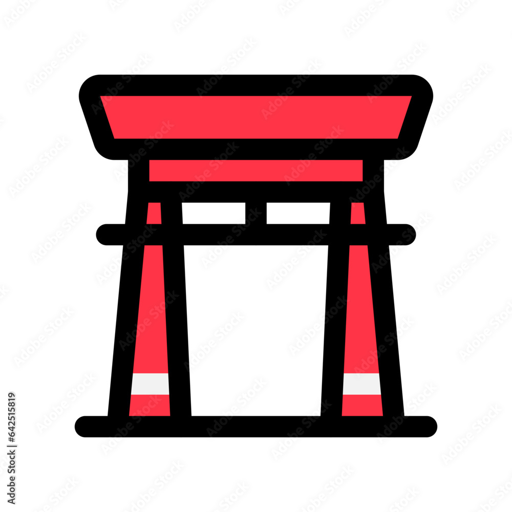 Editable shrine, gate, vector icon. Landmark, monument, religious, cultural, building, architecture. Part of a big icon set family. Perfect for web and app interfaces, presentations, infographics, etc Editable shrine, gate, vector icon. Landmark, monument, religious, cultural, building, architecture. Part of a big icon set family. Perfect for web and app interfaces, presentations, infographics, etc