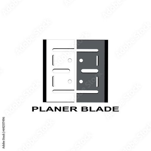 Planer knife vector icon for wood planer  template