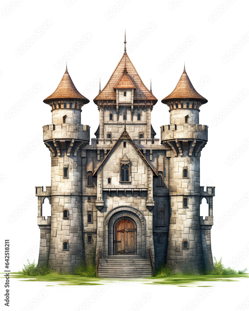 medieval castle in the country continent