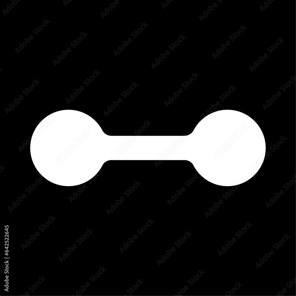 Dumbbell icon. Round shape dumbbell or gym training weight. Vector Illustration Dumbbell icon. Round shape dumbbell or gym training weight. Vector Illustration