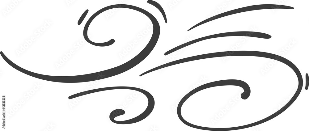 Wind and air motion lines. Hand drawn cartoon sketch. Doodle swirl waves of smoke. Spiral curve breeze flow. Wind and air motion lines. Hand drawn cartoon sketch. Doodle swirl waves of smoke. Spiral curve breeze flow.