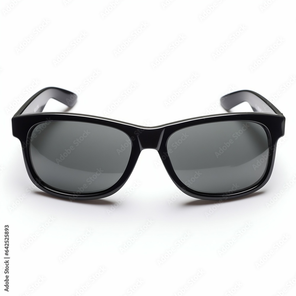 Black Sunglasses Isolated on White. Generative ai Black Sunglasses Isolated on White. Generative ai