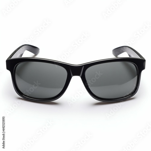 Black Sunglasses Isolated on White. Generative ai