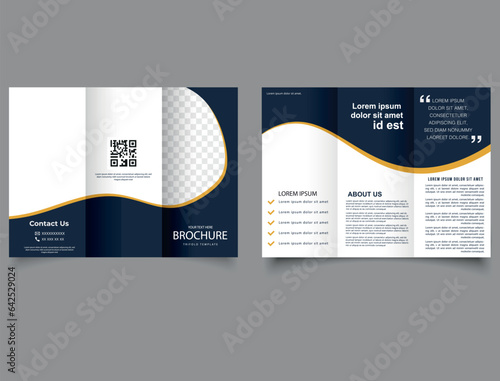 trifold brochure template, three fold cover page. Tri-Fold Brochure.
