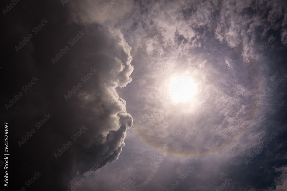 Obraz premium storm clouds and sun