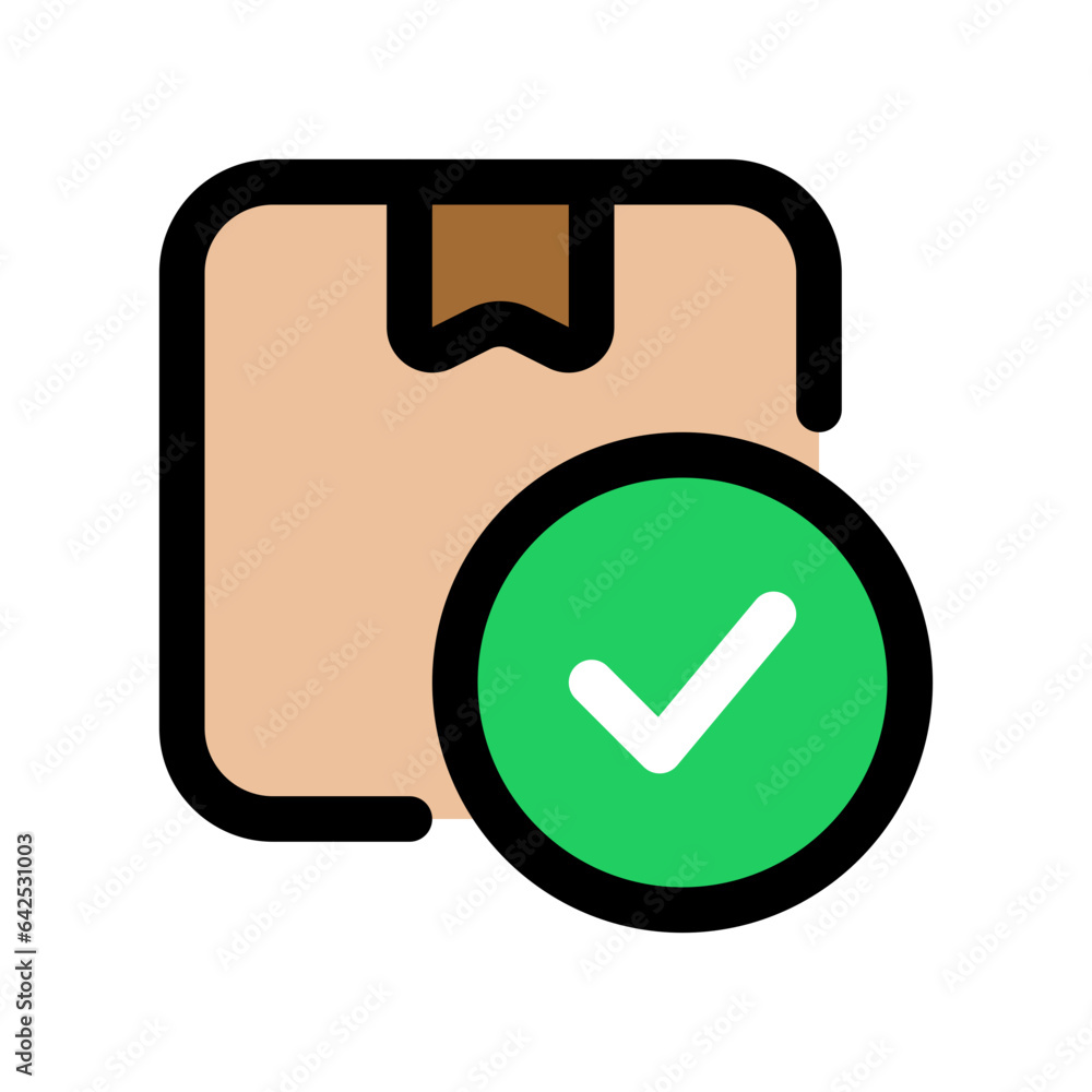 Editable package check vector icon. Shipping, delivery, e-commerce, transport, logistics. Part of a big icon set family. Perfect for web and app interfaces, presentations, infographics, etc Editable package check vector icon. Shipping, delivery, e-commerce, transport, logistics. Part of a big icon set family. Perfect for web and app interfaces, presentations, infographics, etc