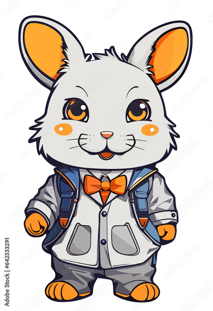 Cute Rabbit Dressed in Adorable Clothes Cute Rabbit Dressed in Adorable Clothes