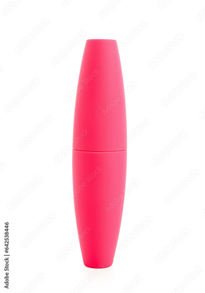 Stylish pink eyeliner on white background Stylish pink eyeliner on white background
