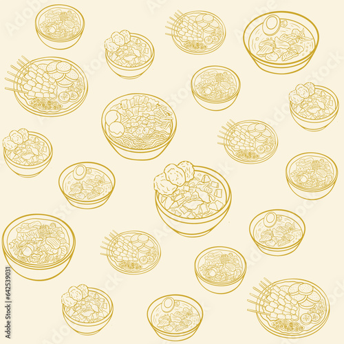 Delicious Indonesian Food Illustration Vector