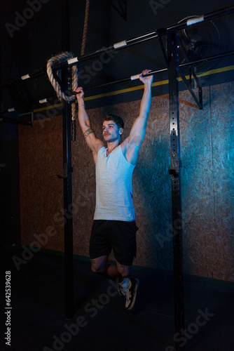 Man doing barbell at gym