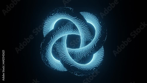 looped 3d animation. abstract background to denote the connection of relationships or the science of geometry