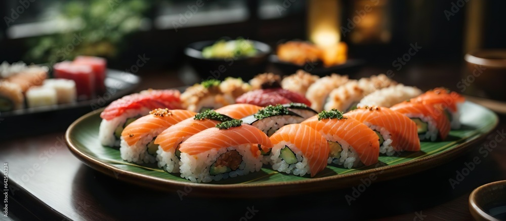 sushi on a plate sushi on a plate