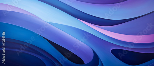 Futurystyczne tło - nowoczesne fale w odcieniach niebieskiego i fioletu. Gradienty, warstwy w ruchu. © yeseyes9