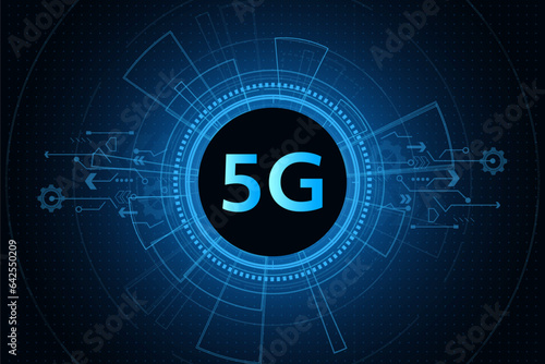 concept of technology 5G mobile network , New generation telecommunication , high-speed mobile Internet,