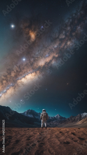 astronut looking at sky