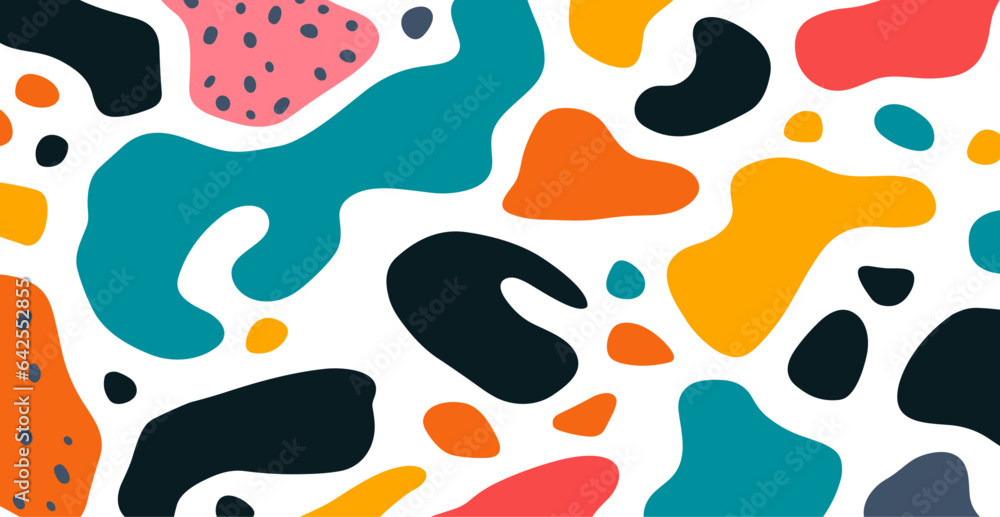 Seamless Abstract Art: Fluid Colorful Shapes, Animal Print Inspired. Vector Backdrop Perfect for Fashion and Home Decor. Seamless Abstract Art: Fluid Colorful Shapes, Animal Print Inspired. Vector Backdrop Perfect for Fashion and Home Decor.