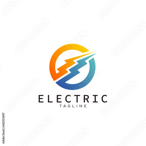 Creative vivid electric Logo Design Symbol Template Flat Style Vector Illustration