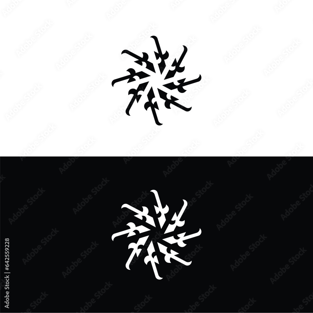 Fototapeta premium Circle vector logo template illustration . Circle icon silhouette