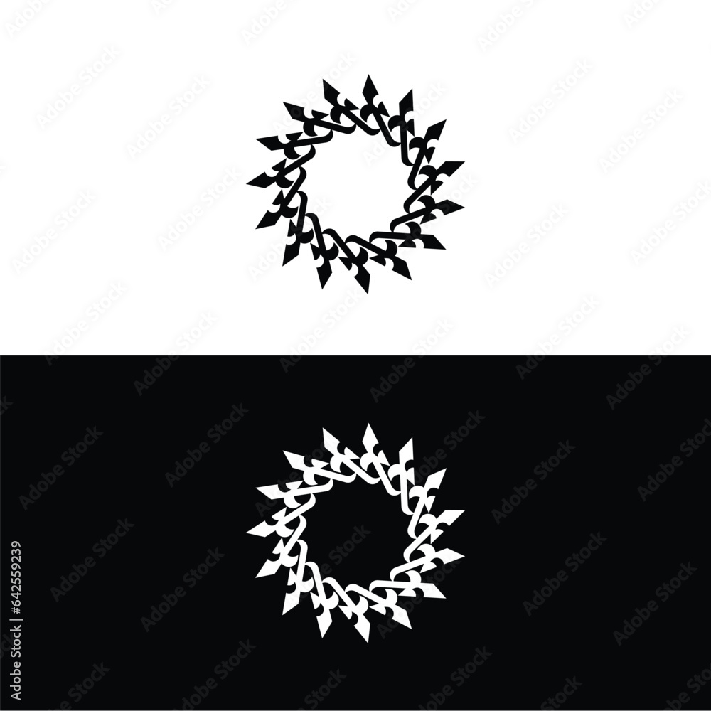 Obraz premium Circle vector logo template illustration . Circle icon silhouette