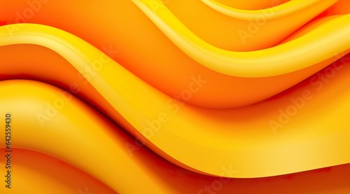 abstract yellow background, flowing and wave pattern, generative AI
