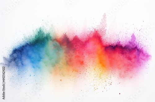 abstract background with explosion of colorful paint and powder, vibrant color texture, generative AI © goami