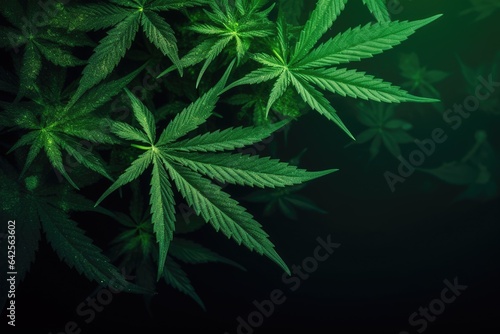Marijuana cannabis leaf background.