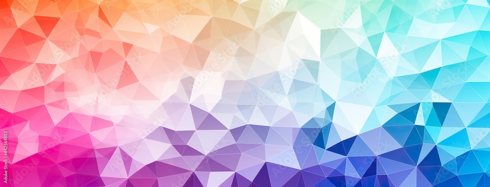 Obraz premium abstract background with colorful polygons and triangles, connected lines pattern, generative AI