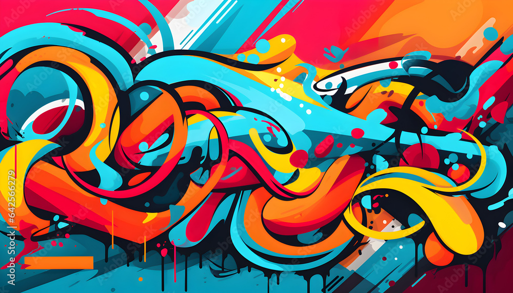 Colorful urban street art - Generativ AI
