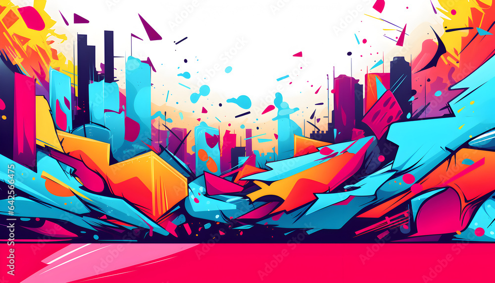 Colorful urban street art - Generativ AI Colorful urban street art - Generativ AI