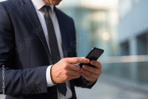 Smartphone in the Hands of a Businessman