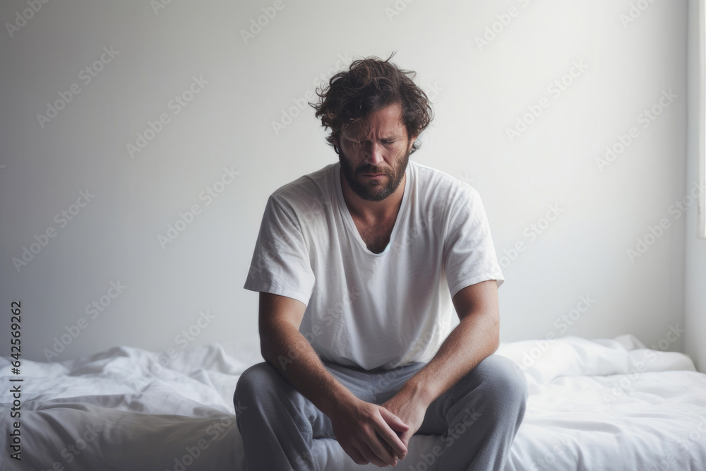 Fototapeta premium Lonely Man Contemplating Life