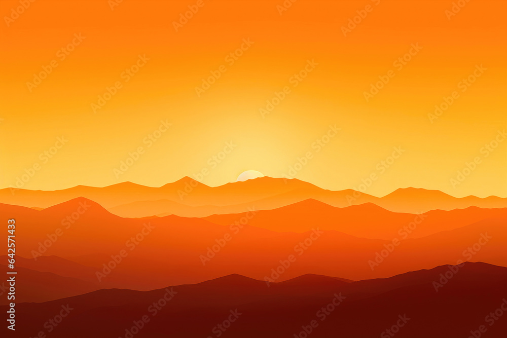 Nature's Canvas: Sunset over the Orange Peaks