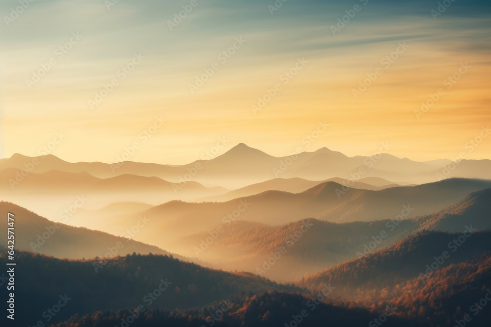 Scenic Sunset in the Ridge Mountains